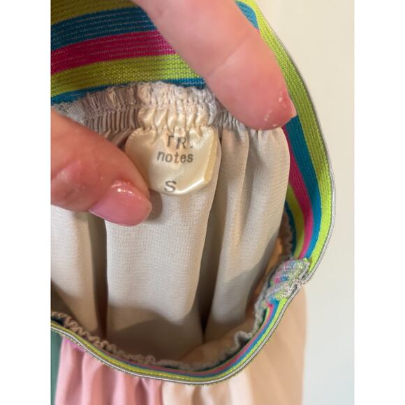 TR Notes Women's Pleated Colorblock Midi Skirt Size Small 0-4 - Picture 6 of 7